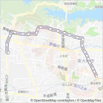 東大和３７ Bus Line Map