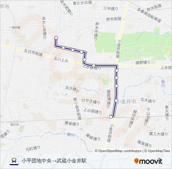 武２０－２ Bus Line Map