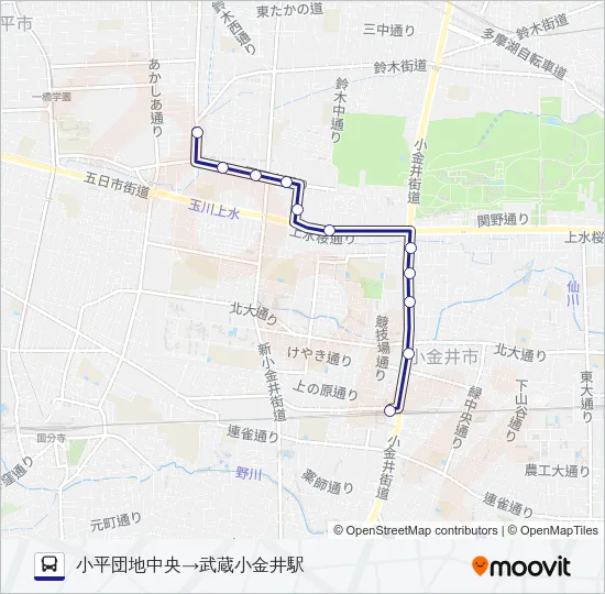 武２０－２ バスの路線図