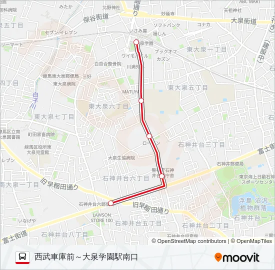 泉３５－５ バスの路線図