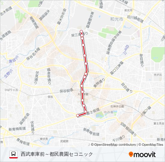 泉３５－６ Bus Line Map