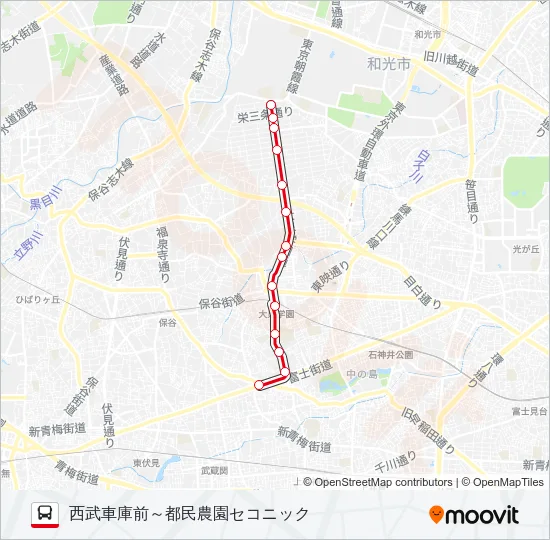 泉３５－６ バスの路線図