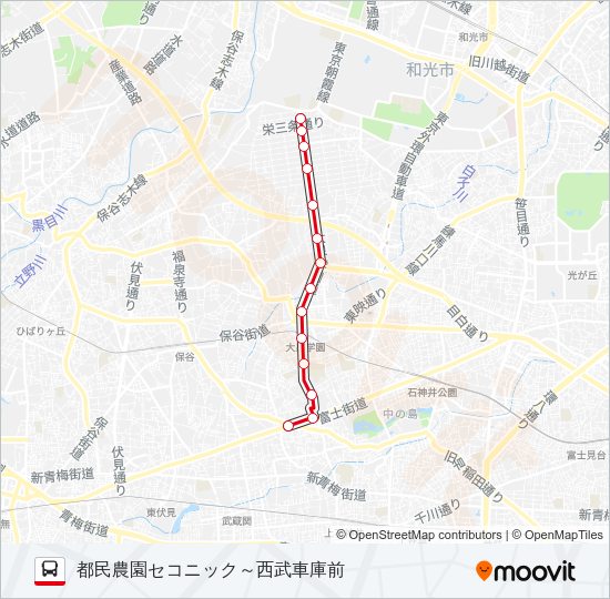 泉３５－６ Bus Line Map