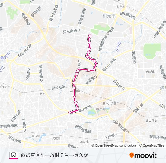 泉３８－１ Bus Line Map