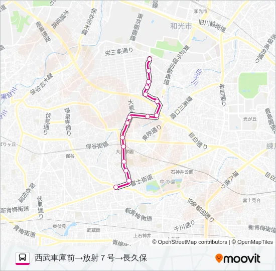 泉３８－１ Bus Line Map