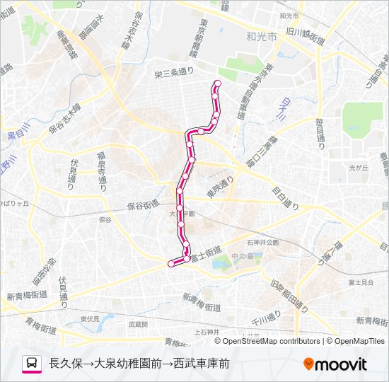 泉３８－２ Bus Line Map