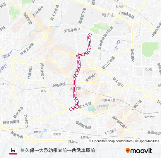 泉３８－２ バスの路線図