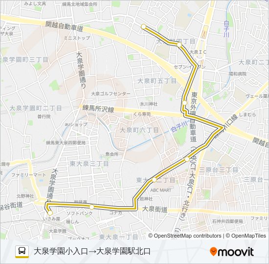 泉３８－３ Bus Line Map