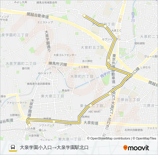 泉３８－３ Bus Line Map