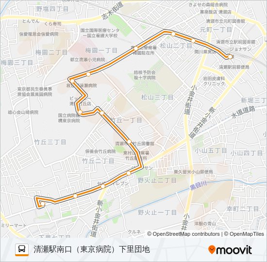 清０２－１ Bus Line Map