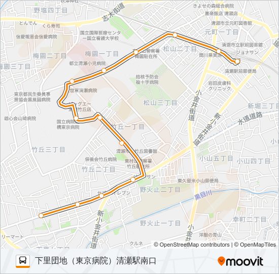 清０２－１ Bus Line Map