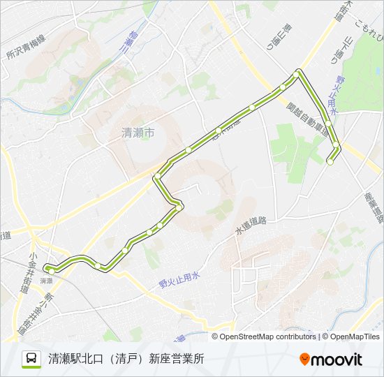 清６１－１ Bus Line Map