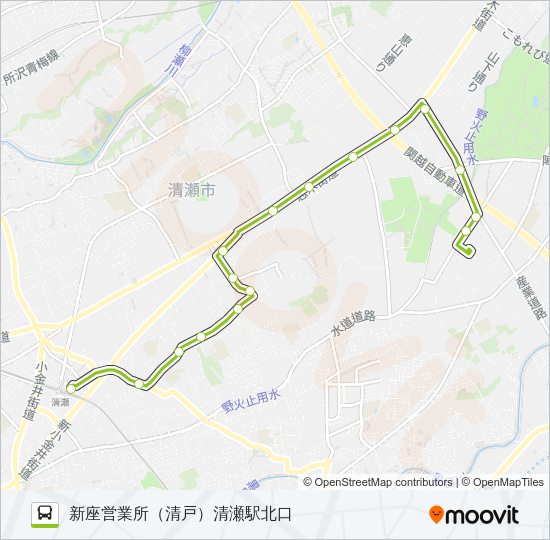 清６１－１ Bus Line Map