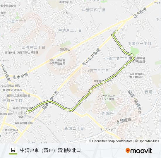 清６１－２ Bus Line Map
