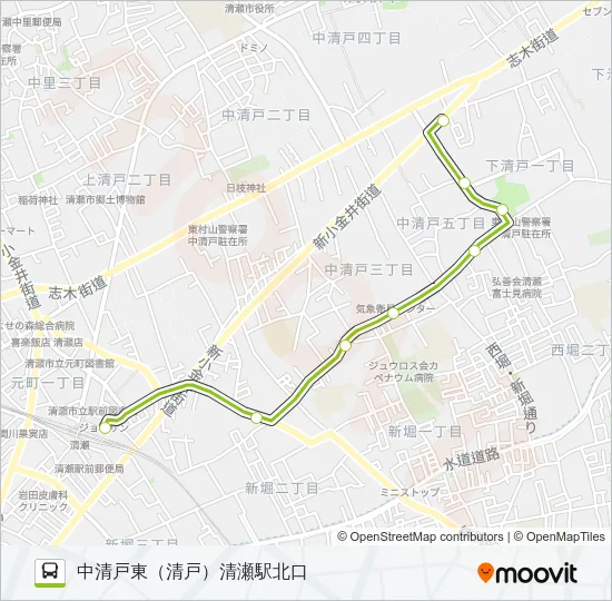 清６１－２ Bus Line Map