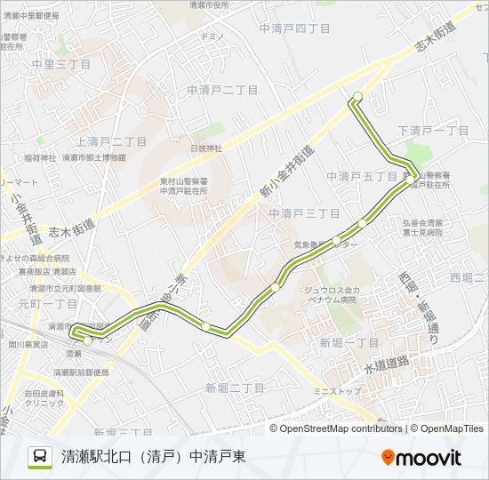 清６１－２ Bus Line Map