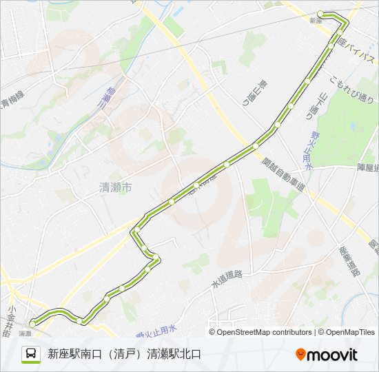 清６１－３ Bus Line Map