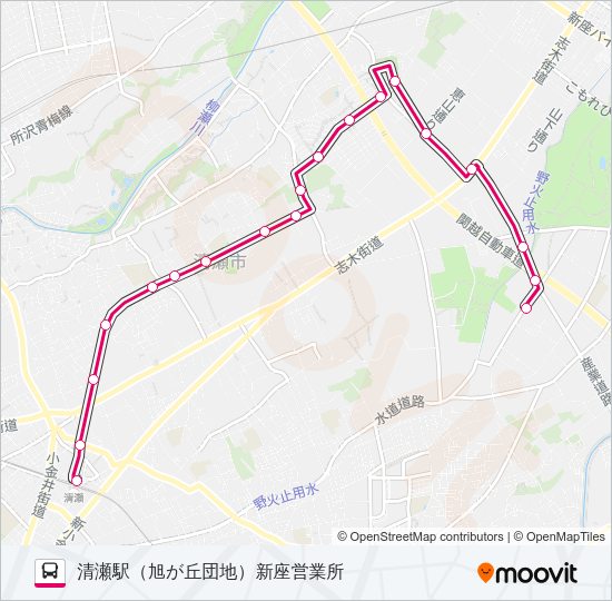 清６３－１ Bus Line Map