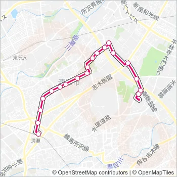 清６３－１ Bus Line Map