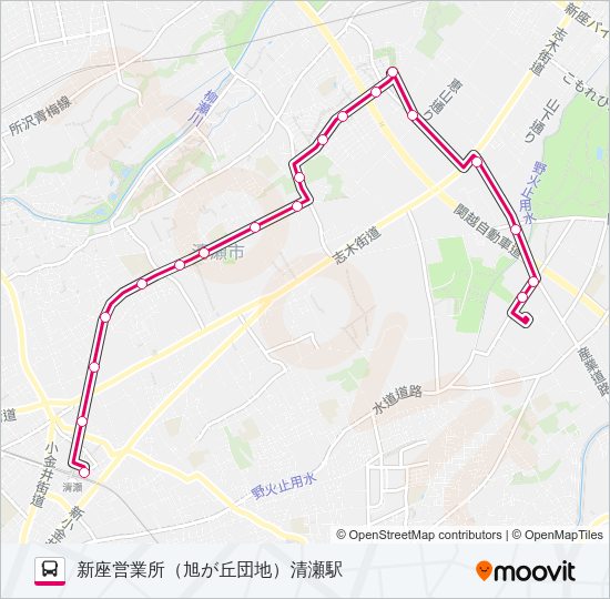 清６３－１ Bus Line Map