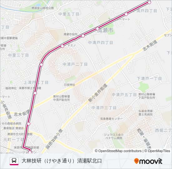 清６３－２ Bus Line Map