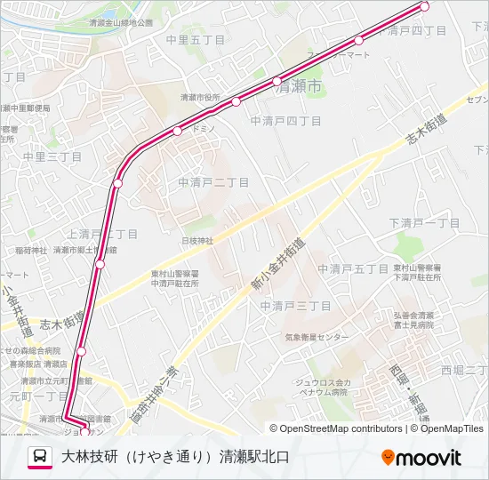 清６３－２ Bus Line Map