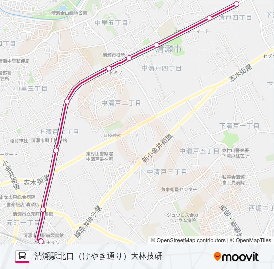 清６３－２ Bus Line Map