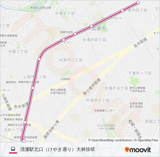 清６３－２ Bus Line Map