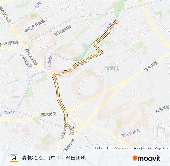 清６４－２ Bus Line Map