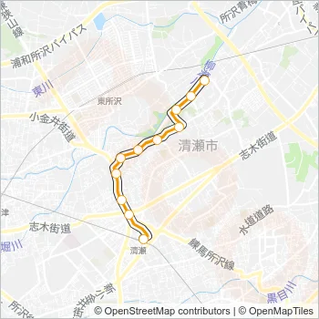 清６４－２ Bus Line Map