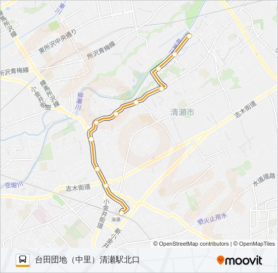清６４－２ Bus Line Map