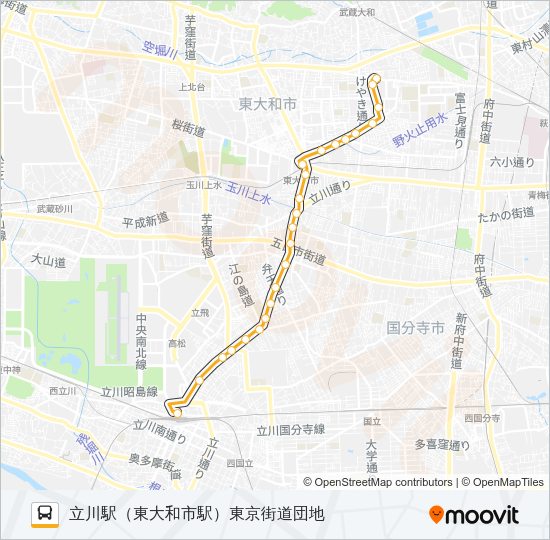 立３４－１ Bus Line Map