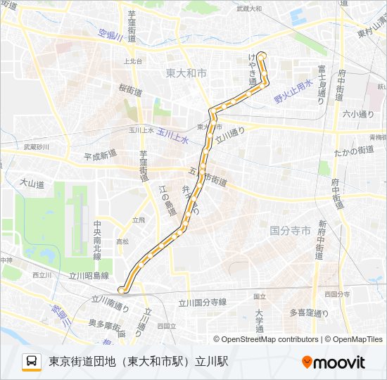 立３４－１ Bus Line Map