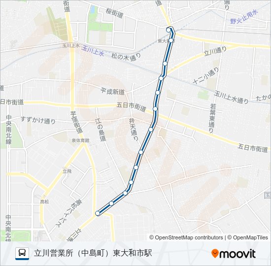 立３８－１ Bus Line Map