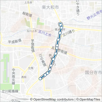 立３８－１ Bus Line Map