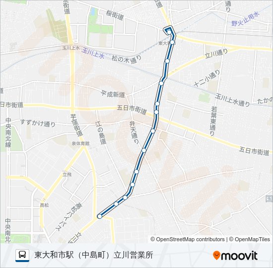 立３８－１ Bus Line Map