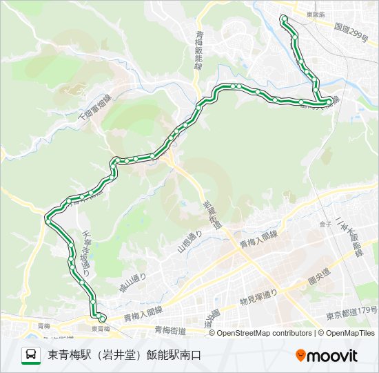 飯４１－１ Bus Line Map