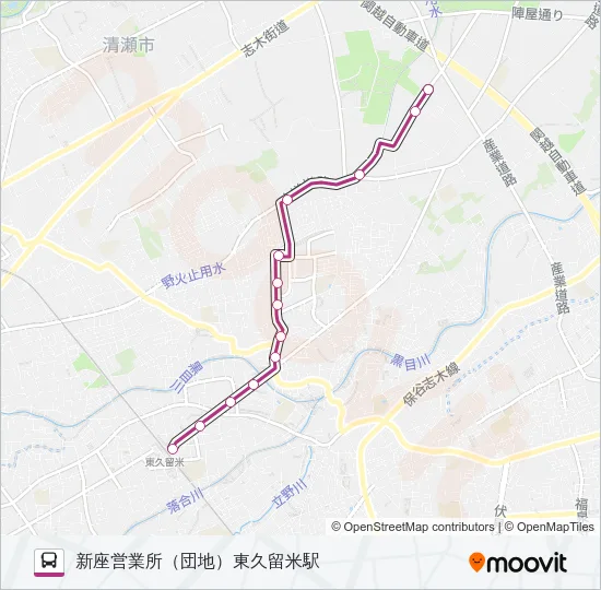 久留２１－１ バスの路線図