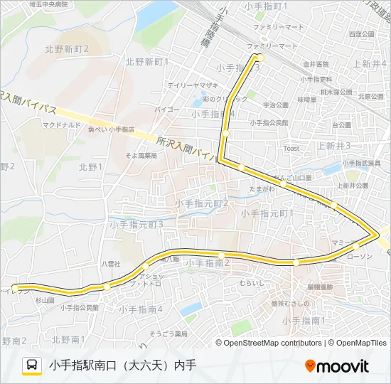 小手０６－１ Bus Line Map
