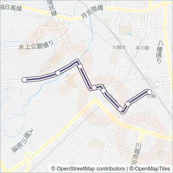 川越３６－１ Bus Line Map