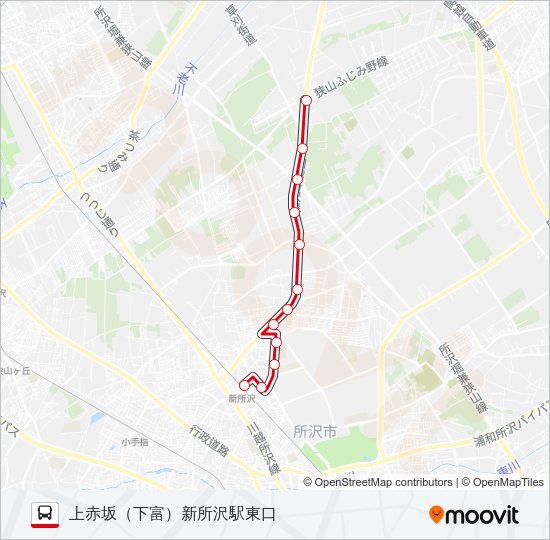 新所０２－２ Bus Line Map