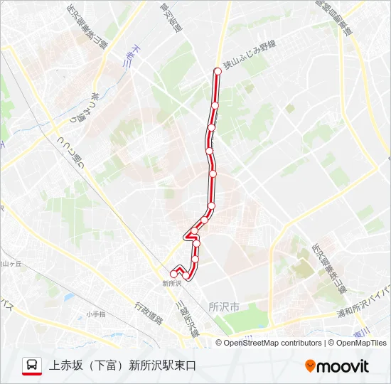 新所０２－２ バスの路線図