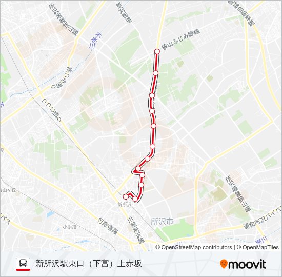 新所０２－２ Bus Line Map