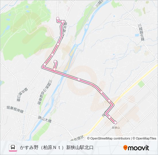 新狭１１－１ Bus Line Map
