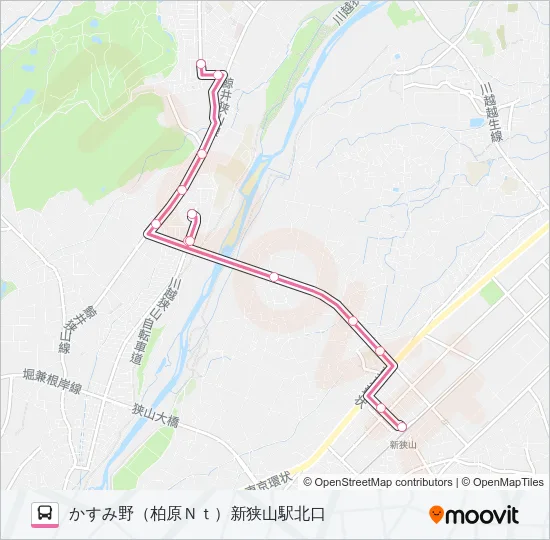 新狭１１－１ Bus Line Map