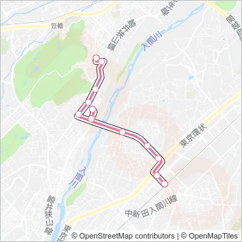 新狭１１－１ Bus Line Map