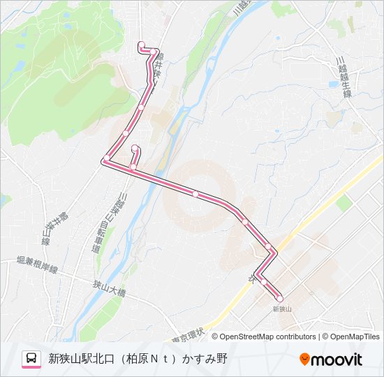 新狭１１－１ Bus Line Map