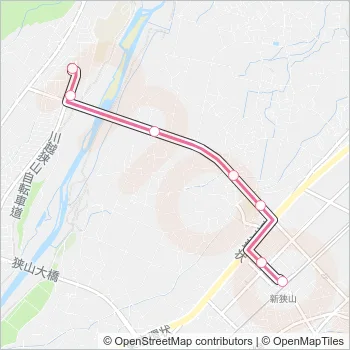 新狭１１－２ Bus Line Map