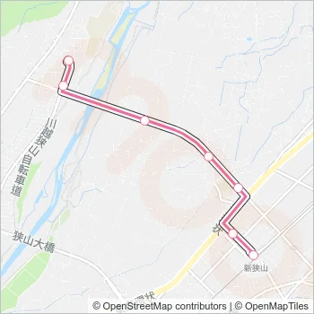 新狭１１－２ Bus Line Map