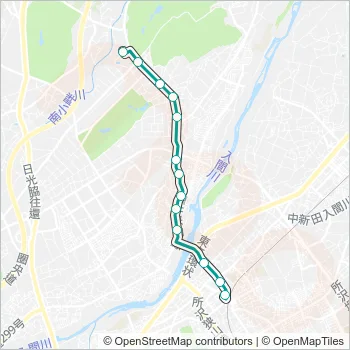 狭山２１－１ Bus Line Map